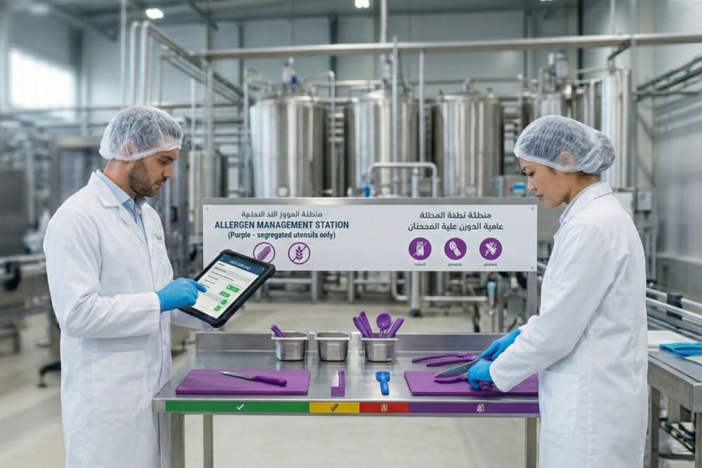 Quality Assurance Professionals inspecting food facility