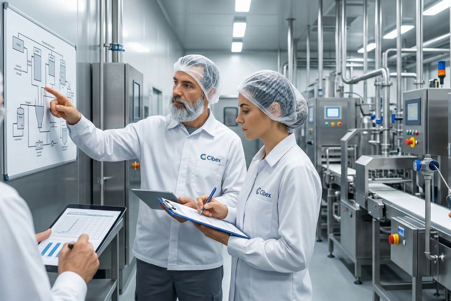 Quality assurance professional conducting a facility audit